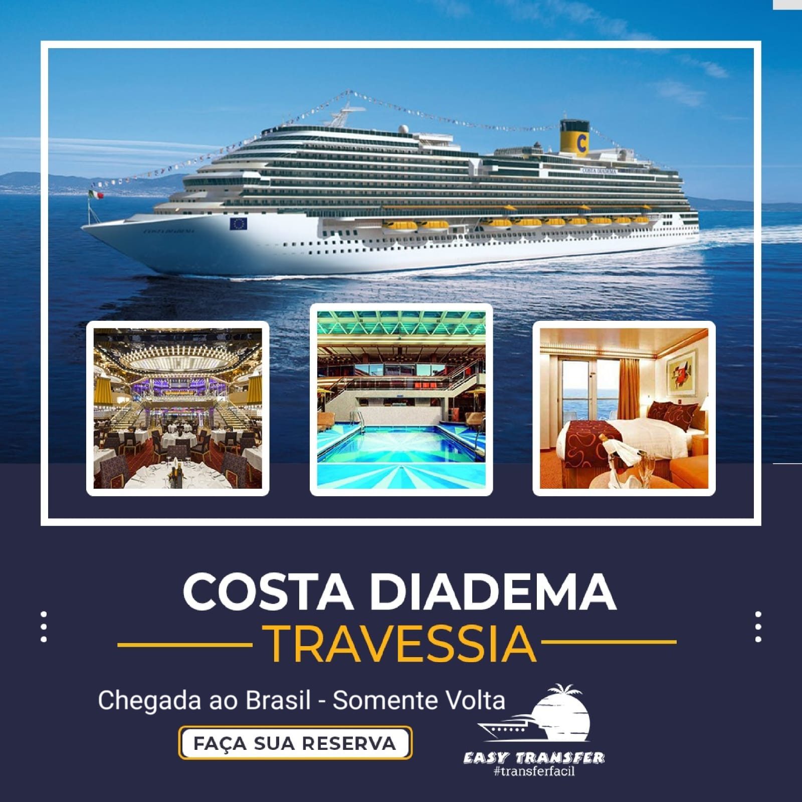 Costa Diadema - Chegada ao Brasil - Somente Volta do Porto